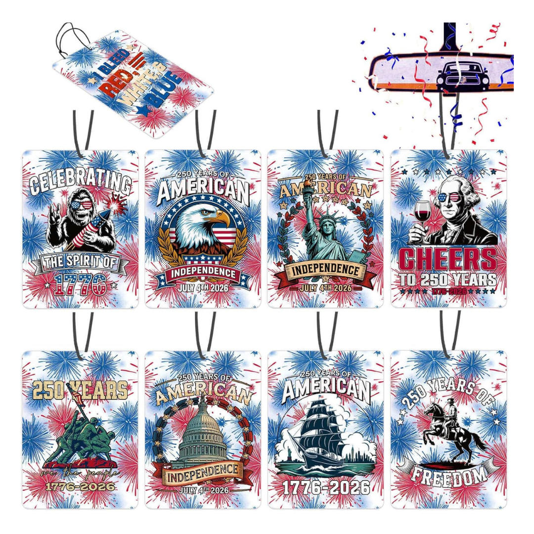 8-Pack 250th Anniversary Car Air Fresheners