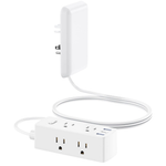 5FT Flat Extension Cord With 6 Outlets And 3 USB Ports