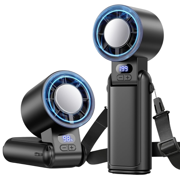 Deyhoc 4 In 1 Portable Handheld Turbo Fan With LED Display