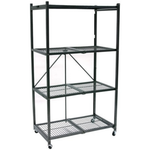 Origami R5 4-Shelf HD Folding Storage Rack With Wheels (2 Colors)