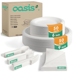 300-Piece Disposable Paper Dinnerware Set For 50 Guests