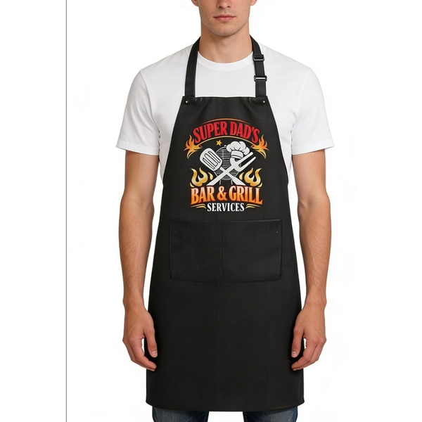 Best Dad Ever Funny Grilling Apron With 2 Large Pockets