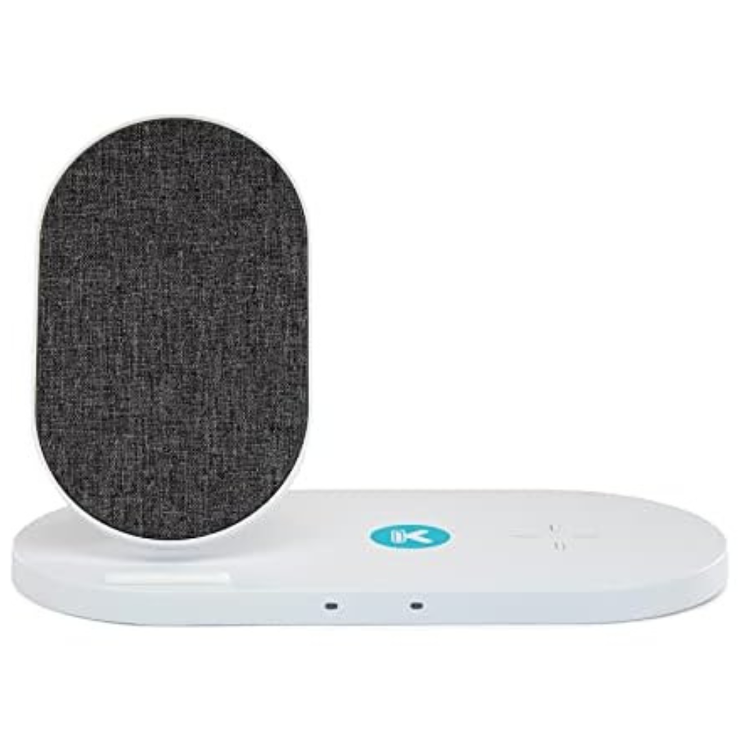 Kratos Power Dual Pad 10W Fast Wireless Charger with Fabric Stand