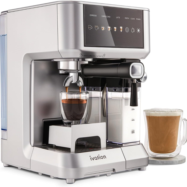 Ivation Espresso & Cappuccino Maker with Milk Frother
