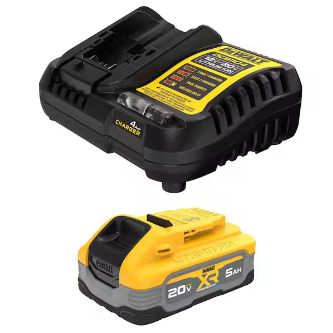 Dewalt XR Powerstack 20V Lithium-ion 5Ah Battery & Charger Kit