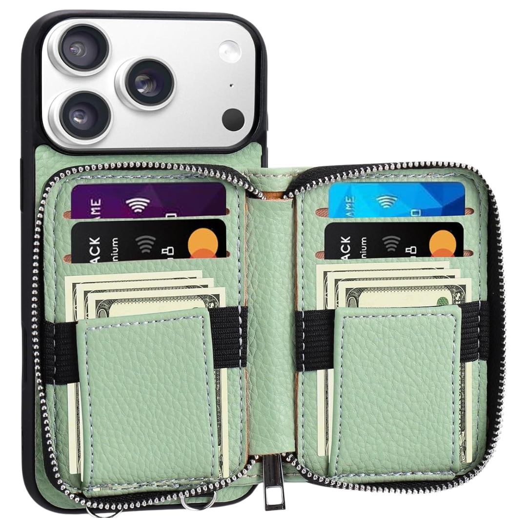 RFID Wallet Case for iPhone 17 Pro with Strap
