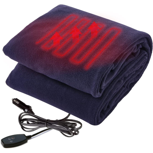 Big Ant 12V Heated Electric Car Blanket with 4 Hours Auto Off