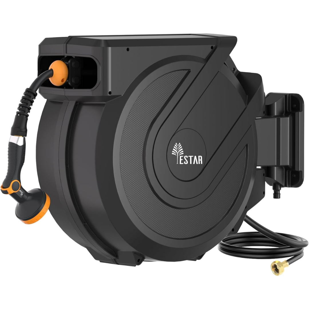 5/8 in x100 ft Retractable Garden Hose Reel
