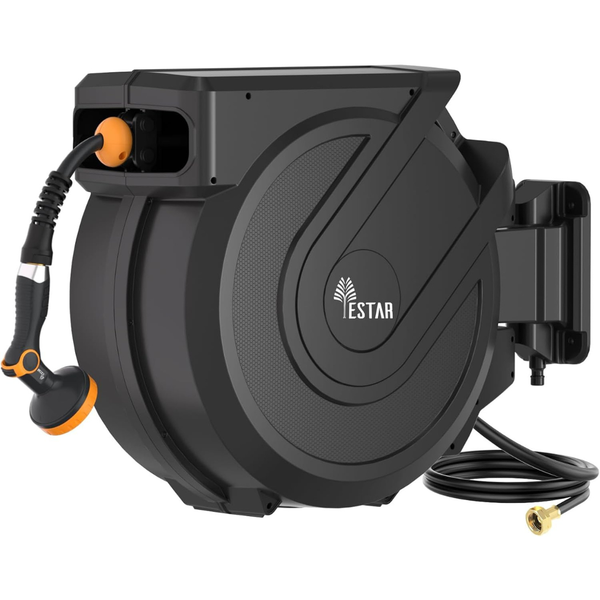 5/8 in x100 ft Retractable Garden Hose Reel