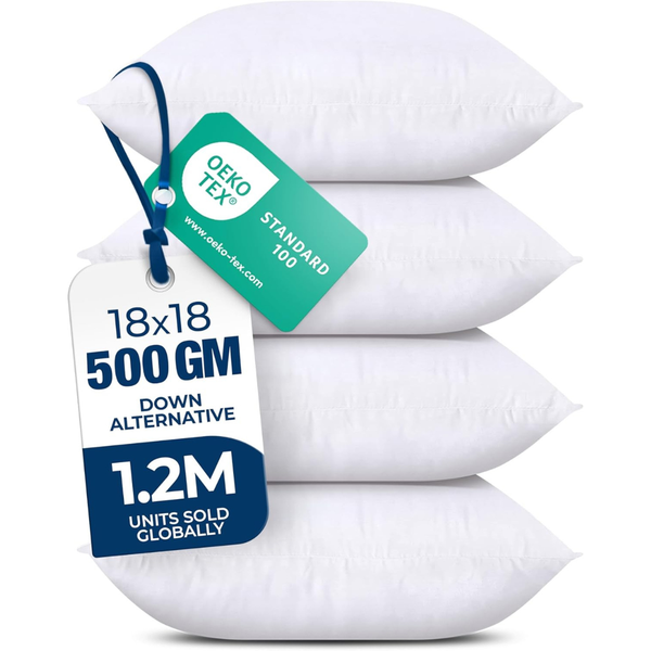 4-Set Utopia Bedding Decorative Stuffer Throw Pillows (18" x 18")