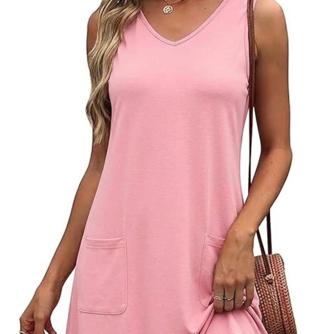 Women's V-Neck Stretchy Sundress