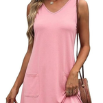 Women's V-Neck Stretchy Sundress
