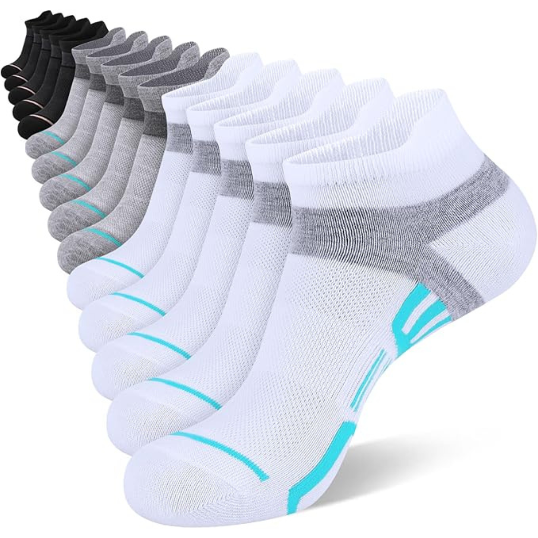 15-Pairs Women's Lightweight Breathable Ankle Socks w/ Heel Tab