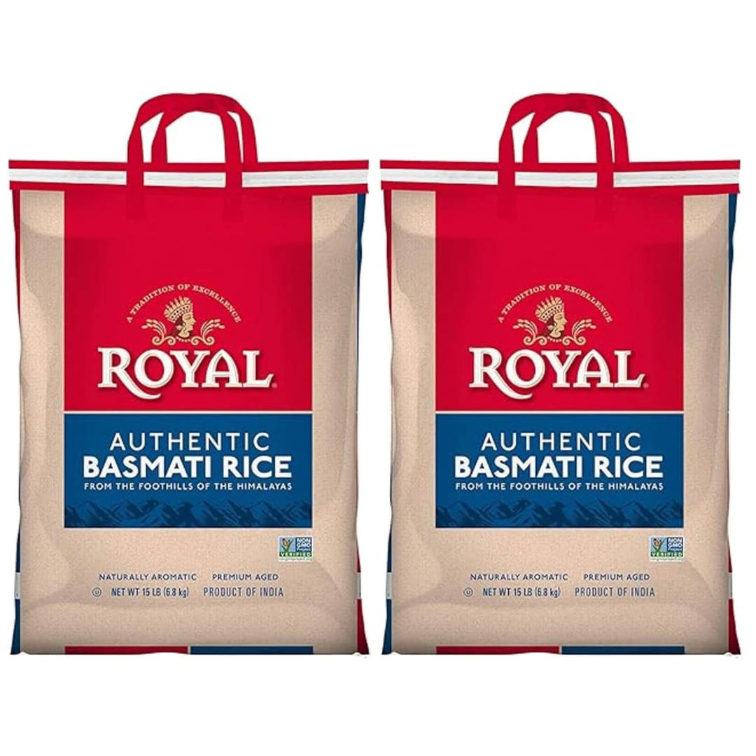 2-Pack 15-Pound Authentic Royal Basmati White Rice