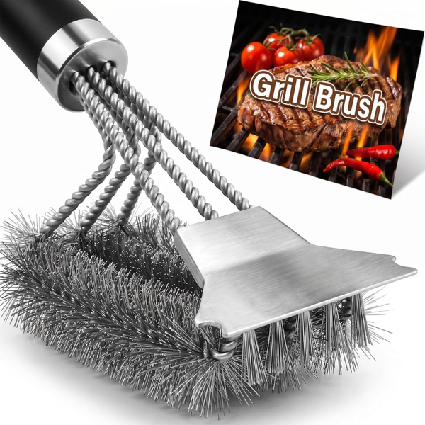 Grill Brush with Detachable Handle