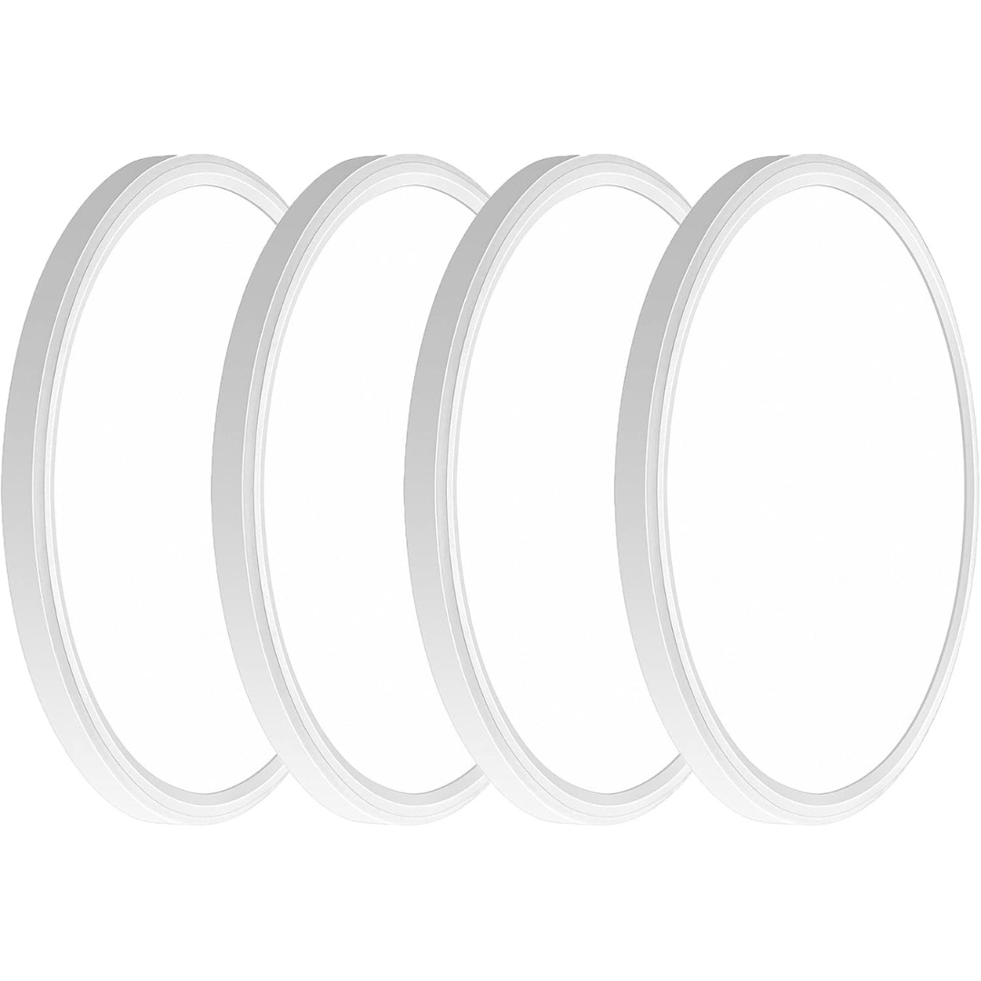 4-Pack 12" 3200lm LED 5000K Flush Mount Ceiling Light