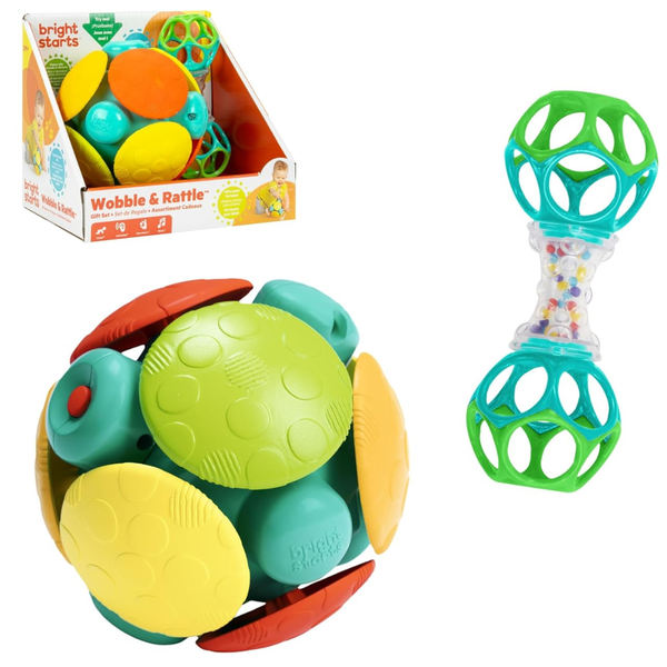 2-Pack Bright Starts Wobble & Rattle Gift Set? Baby Toys