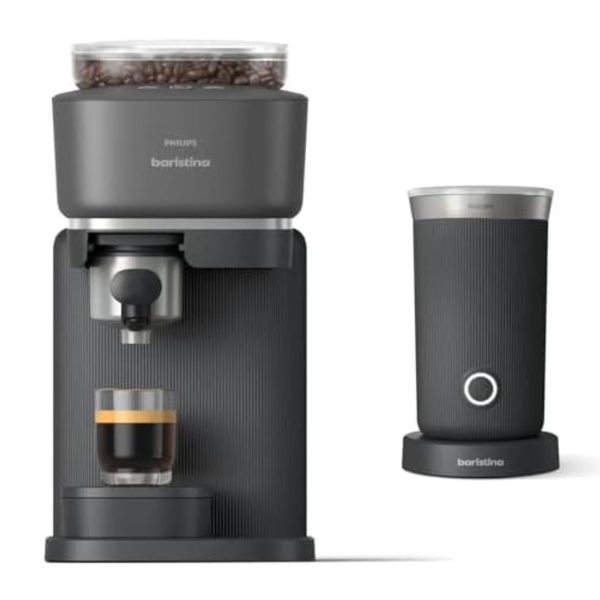 Philips Baristina Automatic Espresso Machine & Milk Frother Bundle