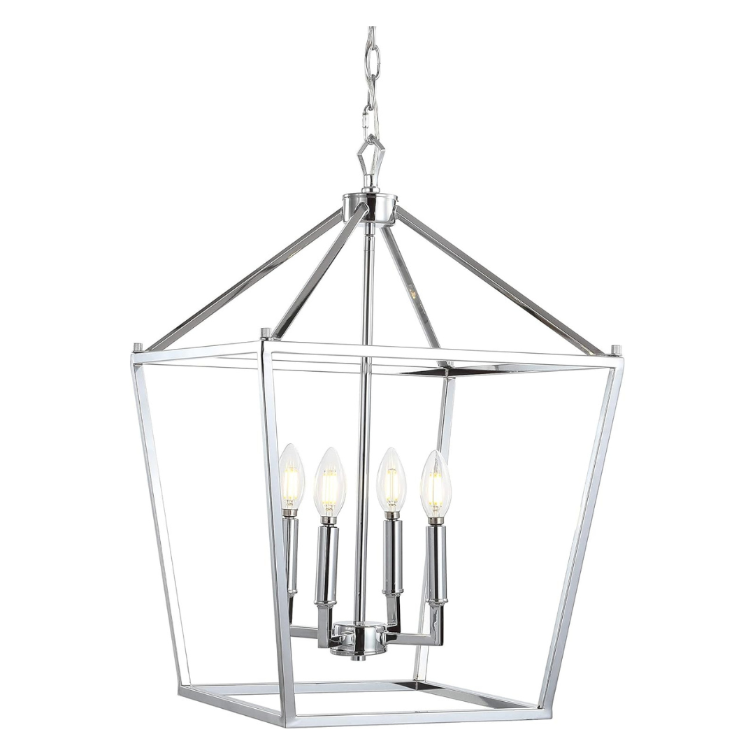 16" Chrome Lantern Pendant