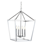 16" Chrome Lantern Pendant
