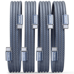 4-Pack Lisen 6.6ft 240W USB-C To USB-C Braided Fast Charging Cables
