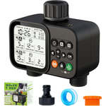 2 Zone Sprinkler Timer W/ Rain Delay & 3.3" Large LCD