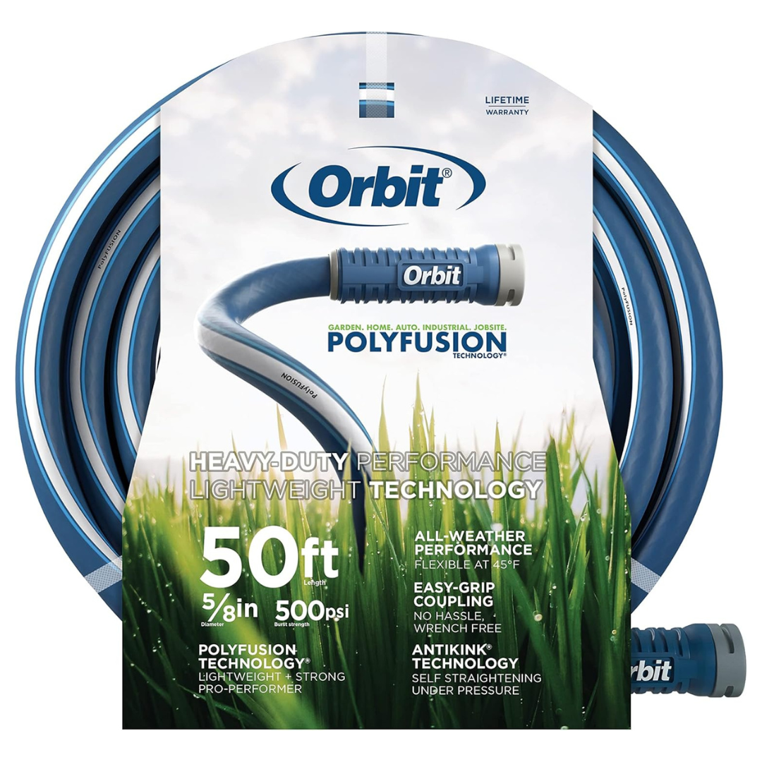 Orbit 50ft X 5/8" Polyfusion Heavy-Duty Water Garden Hose