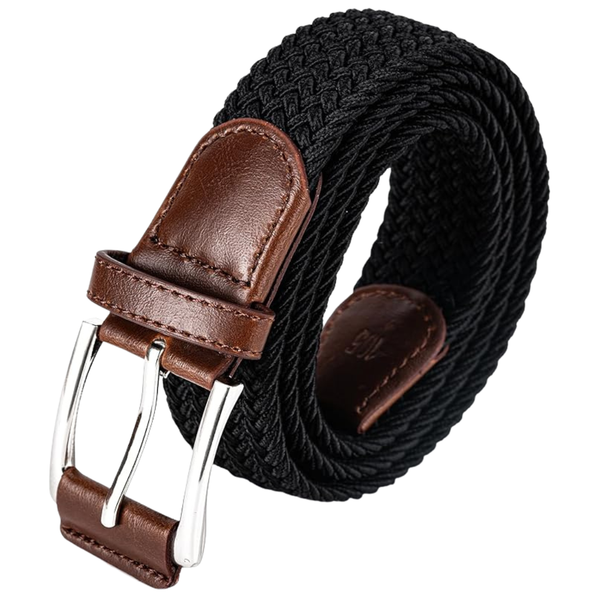 Elastic Fabric Woven Stretch Braided Mens Belt (32"-36")