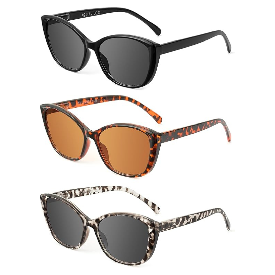 3-Pack Women's Reading Sunglasses With UV400 Protection