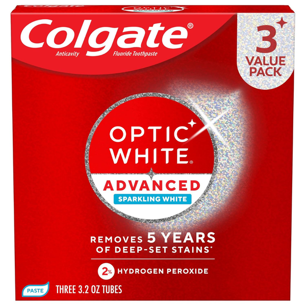 2-Count 3-Pack 3.2-Oz Colgate Optic White Advanced Hydrogen Peroxide Toothpaste