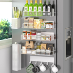 7-Pack Magnetic Metal Spice Rack Organizer W/ Hooks