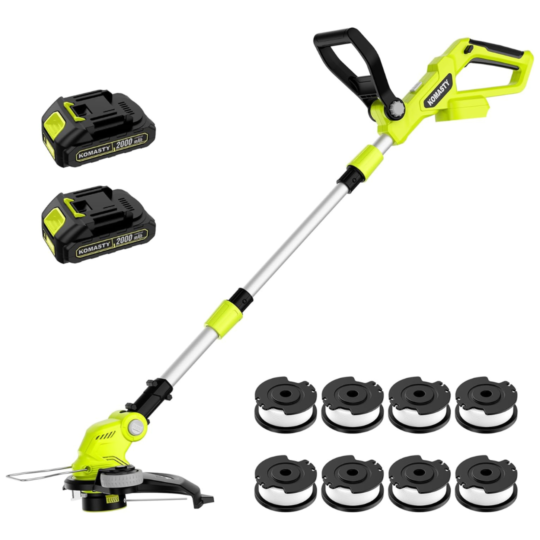 20V Electric Cordless Weed Wacker With 2 X 2.0Ah Battery Powered