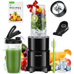 Abuler 1200W Personal Blender w/ 2 BPA-Free 20oz Portable Cups