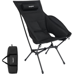 Portable Folding Oversized Padded Camping Chair w/ Head Support