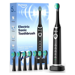 Bymore Electric Sonic Toothbrush W/ 8 Replacement Heads