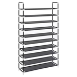 Ktaxon Portable 10-Tiers Shoe Rack, Black Finish