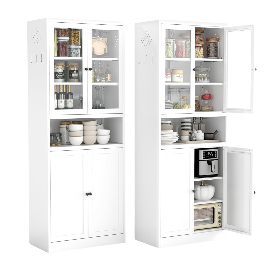 AQY 72" Kitchen Pantry Storage Cabinet