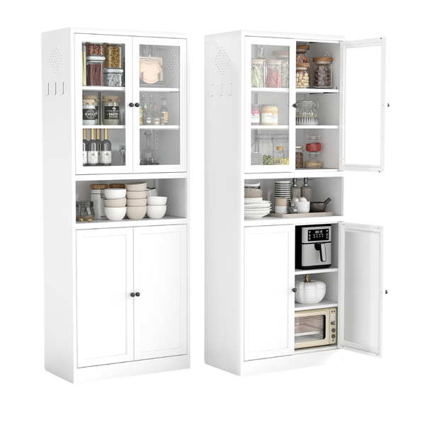 AQY 72" Kitchen Pantry Storage Cabinet