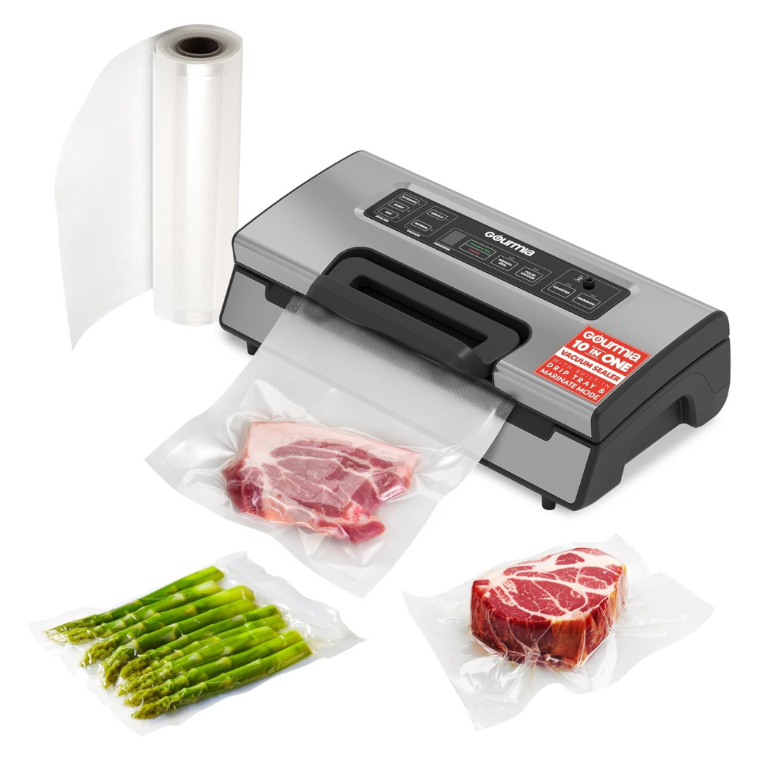 Gourmia Vacuum Sealer Food Preservation System With Marinate Mode