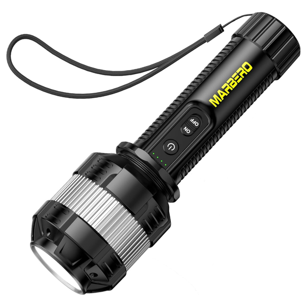 Rechargeable High Lumens Super Bright LED Flashlight W/ 3-Modes
