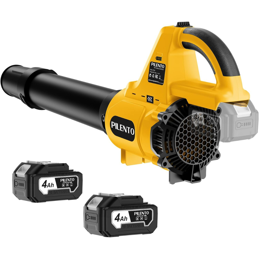 20V 180 MPH Cordless Leaf Blower With 2 X 4.0Ah Batteries & Fast Charger