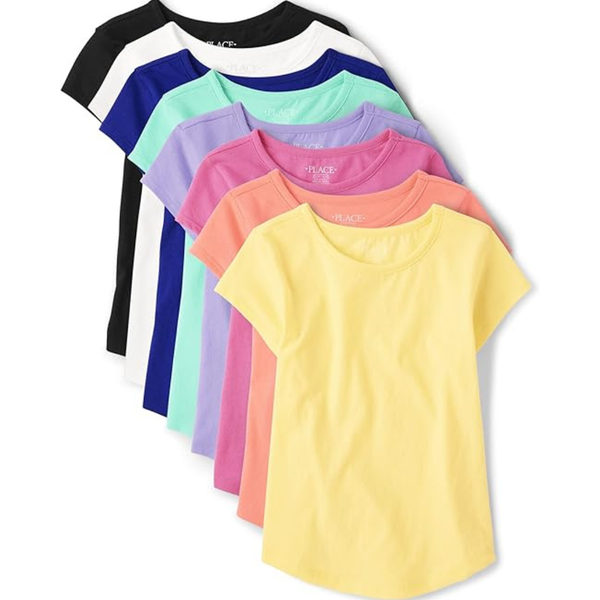 8-Pack The Children's Place Girls Short Sleeve High Low T-Shirt