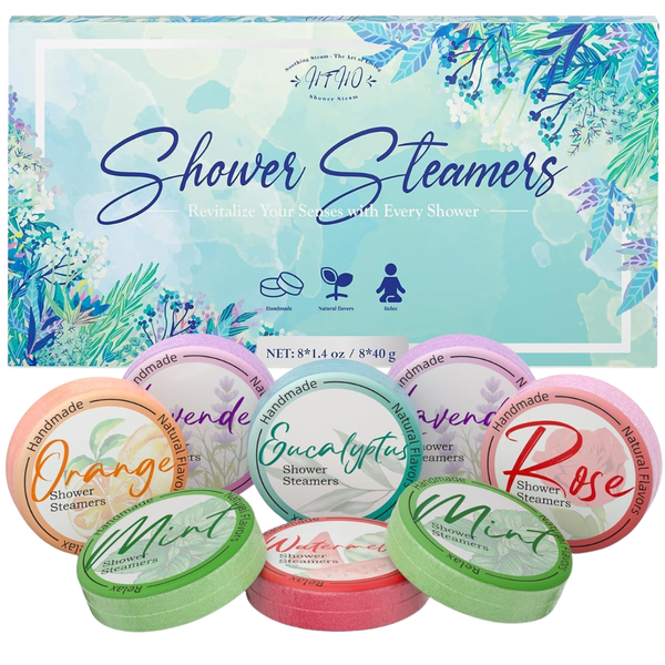 8-Pack Aromatherapy Shower Steamers Bombs (Tranquil Floral Style)