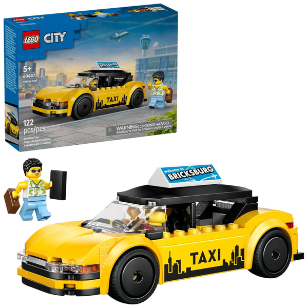 LEGO City Yellow Taxi Car Building Toy (60487)