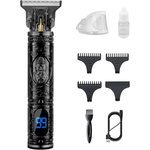 Cordless Rechargeable Zero Gapped Beard Trimmer Shaving Kit W/ LCD Display