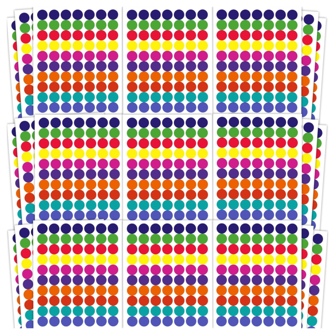 1400-Piece Colored Dot Stickers For Kids