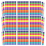 1400-Piece Colored Dot Stickers For Kids