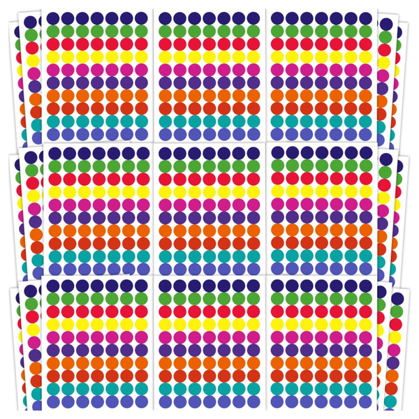 1400-Piece Colored Dot Stickers For Kids