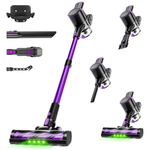 8 In 1 Lightweight 500W Cordless Stick Vacuum Cleaner W/ LED Display