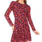 CeCe Women's Waist Tie Crewneck Mini Dress